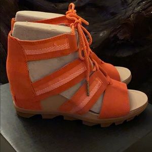 NIB- Sorel Joanie II Lace Wedge Sandals- Sz. 11